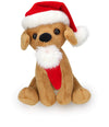Plushland Xmas Pawpal with Santa Hat Stuffed Animals Plush Puppet Dog 8 Inches for Kids - A Perfect Christmas Day Gift on This Holiday for Babies (Labrador)