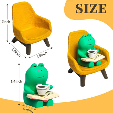 14Pcs Miniature Frog Figurines Cute Desk Accessories Mini Frog Gift Office Desk Decor Tiny Frogs Statue Trinkets Gift For Booksh