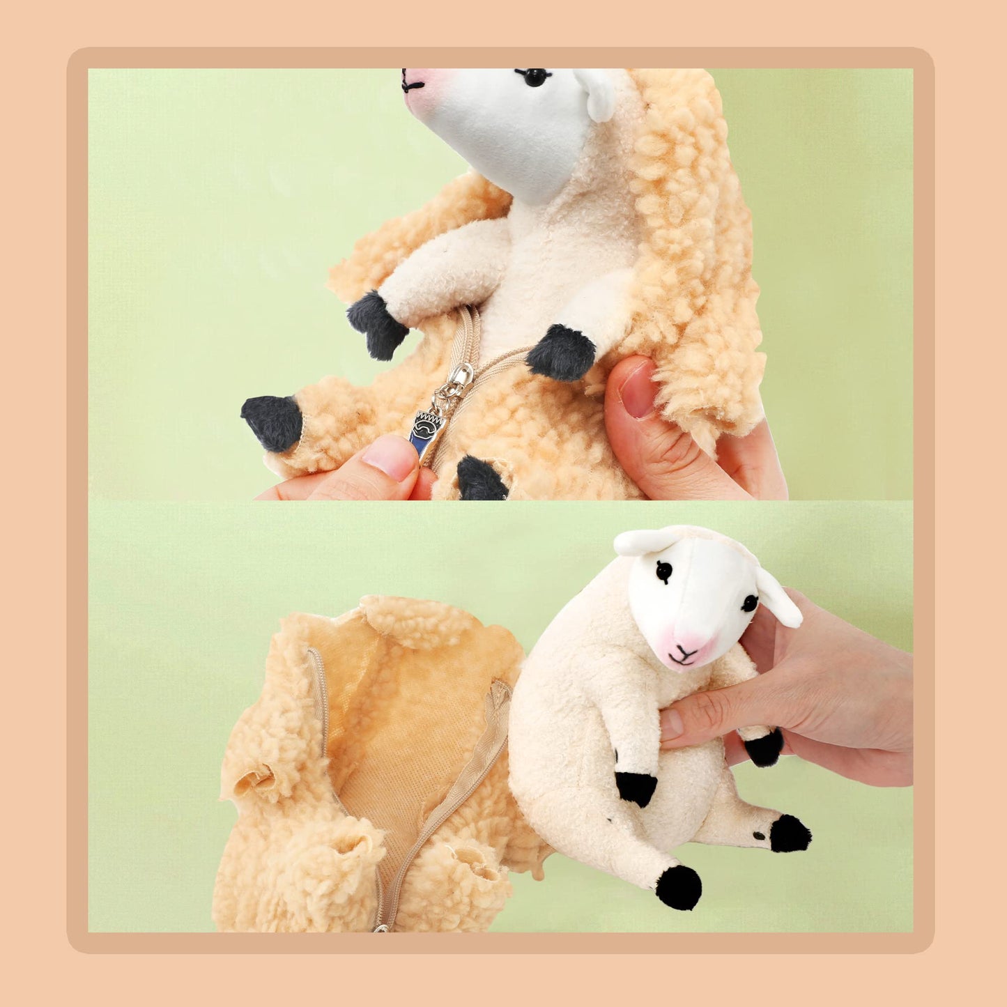 Agrimony Cute Shaved Sheep Stuffed Animals Kawaii Lamb Plush Toys Valentines Day Mothers Day Birthday Funny Gifts For Women Girl