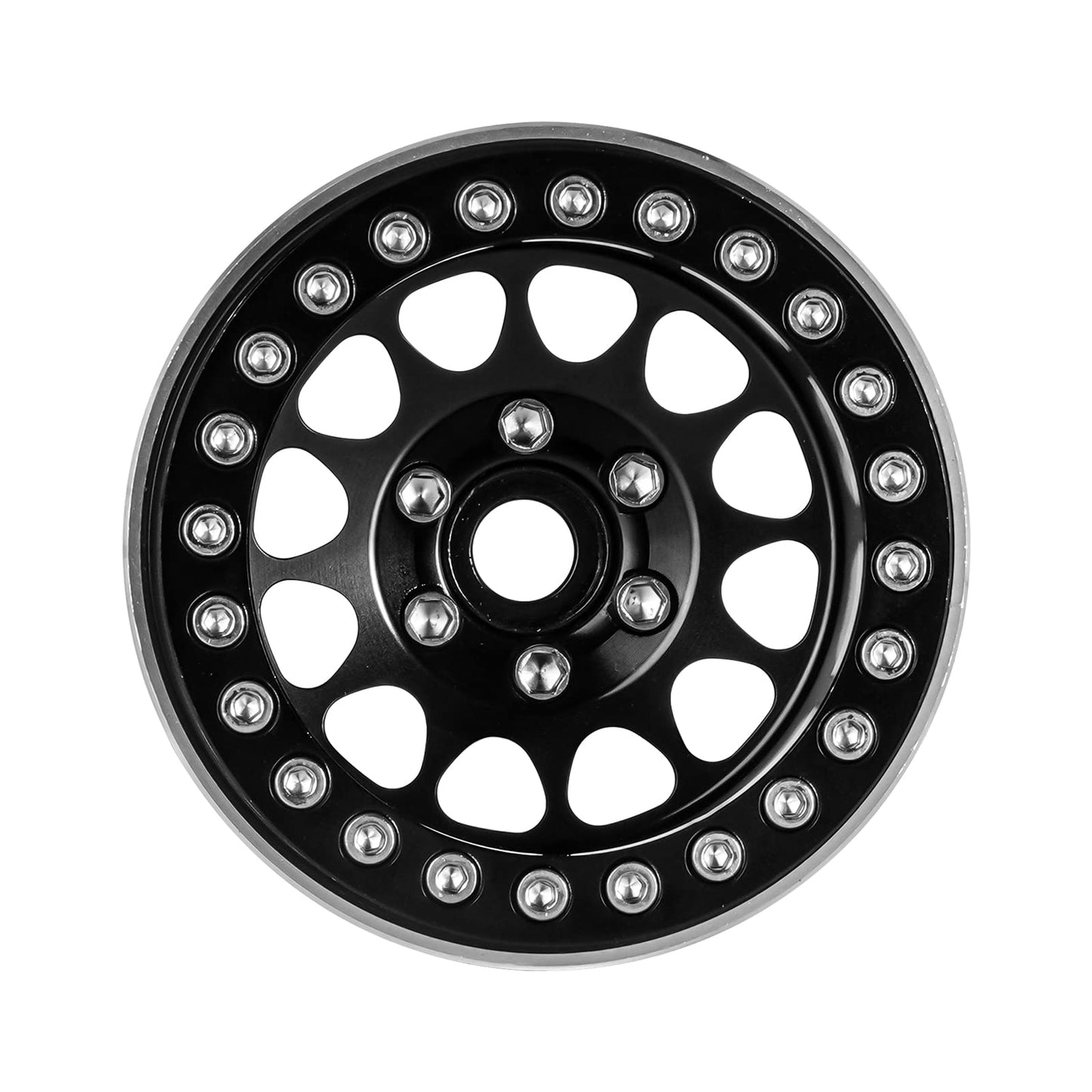INJORA 1.9 Beadlock Wheel Deep Dish Negative Offset 10.4mm Wheel Rim for 1/10 RC Crawler Auto Axial SCX10 90046 AXI03007 TRX4 VS
