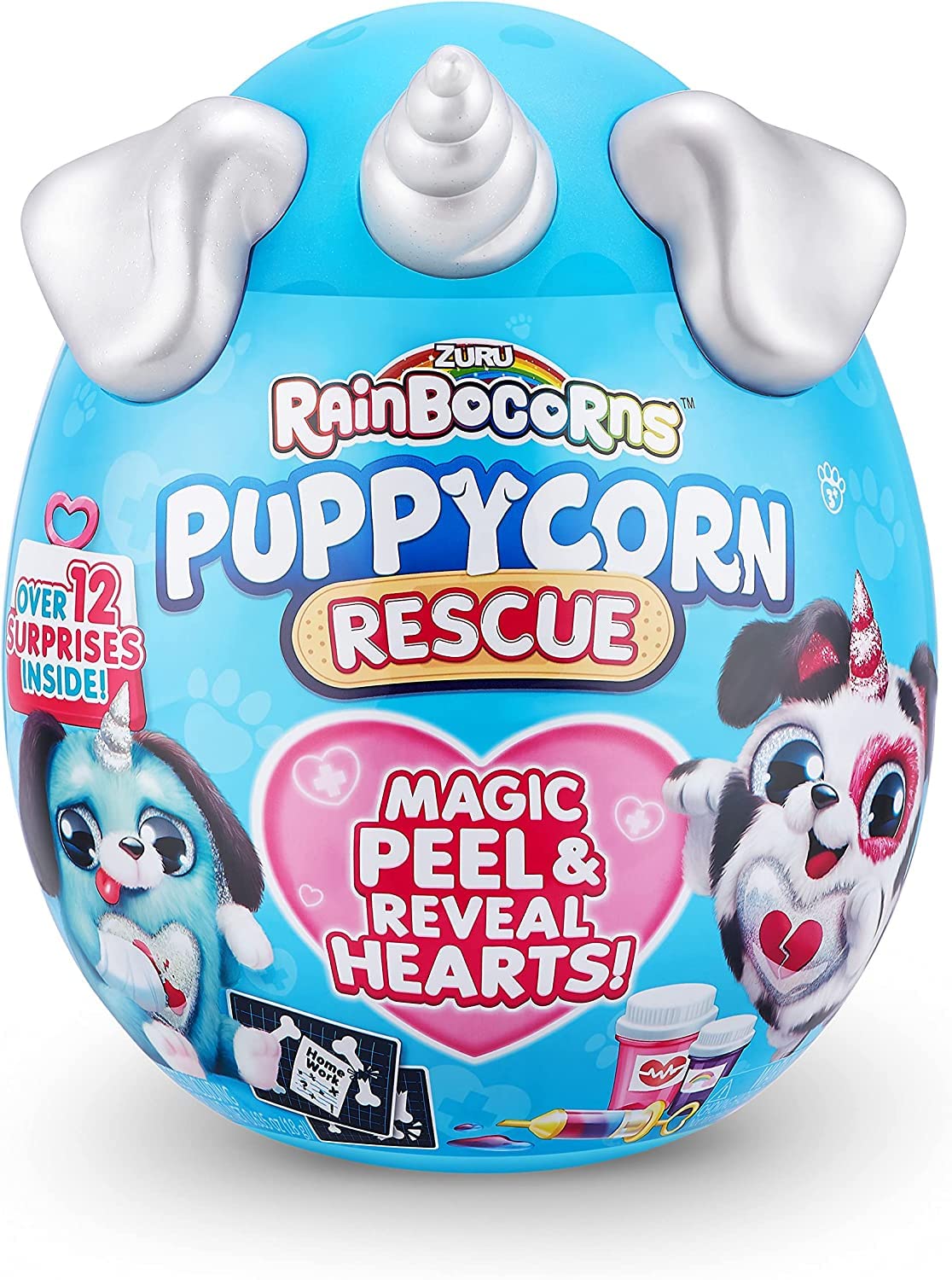 Toys Uncle Surprise Toy (Rainbocorns Puppycorn Rescue, Collectible Plush, Surprise Egg, Stickers, Syringe Slime)