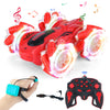 SYOZAC Gesture Sensing RC Stunt Car with Light, 2.4G 4WD Hand Controlled Gravity Remote Control Car Toy with 360 Flips Car for B