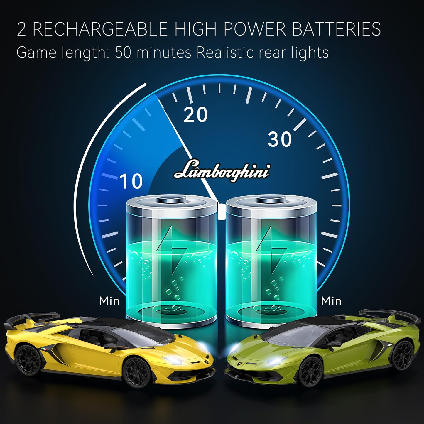 AEROQUEST Lamborghini Remote Control Car, Officially Licensed 1:14 Lambo RC Car for Boys Girls Birthday Gift, Green Toys for 3 4