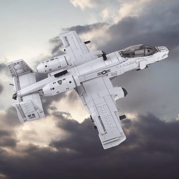 General Jim's A-10 Warthog Building Blocks Set, 931 Pieces, Large, Multi, Plastic, Cold War Attack Aircraft Model with Cockpit & Landing Gear