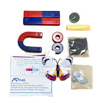 Physics Science Magnets Kit For Education Science Experiment Tools Icluding Bar/Ring/Horseshoe/Compass Magnets