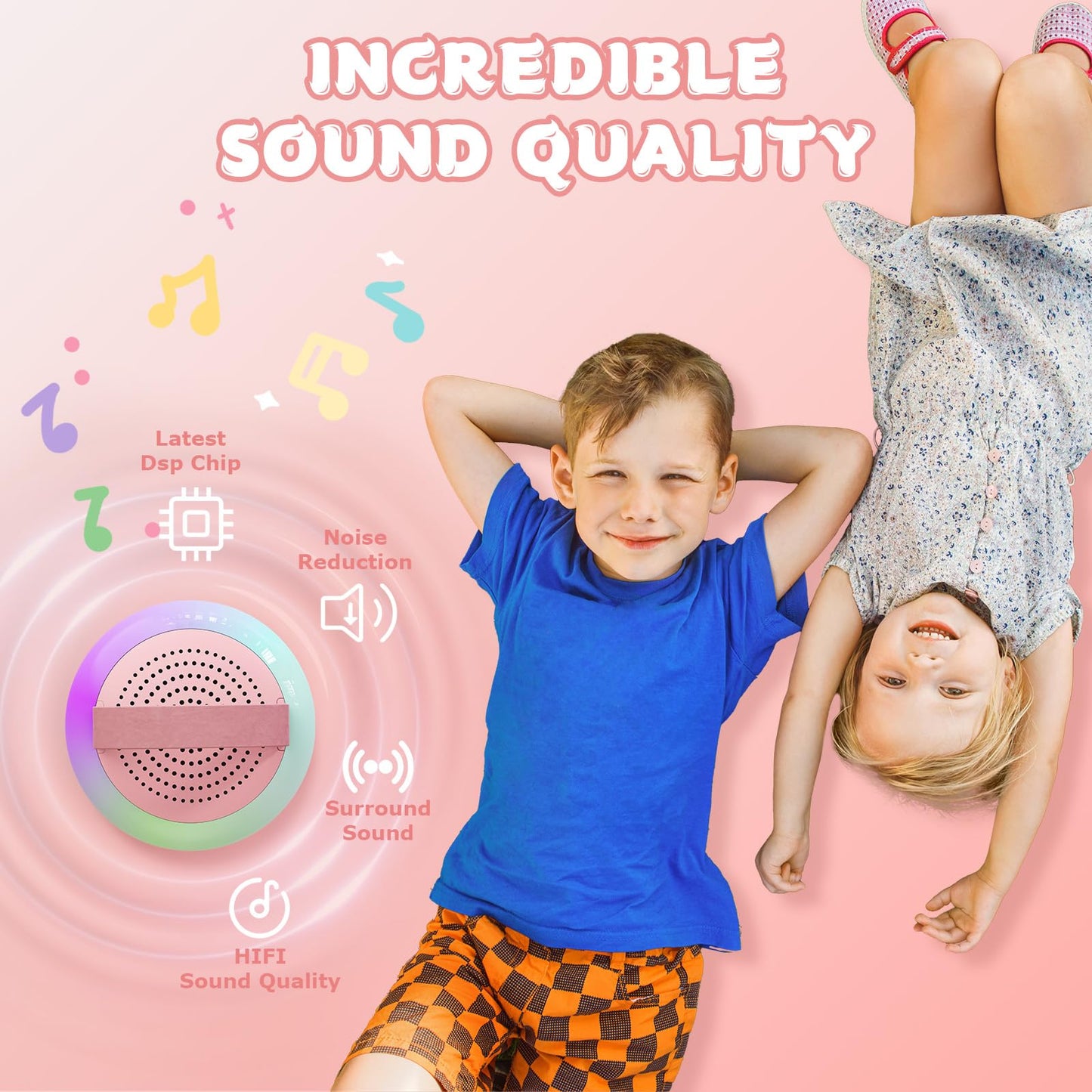 Mini Karaoke Machine, Karaoke Machine For Kids Toys, Mini Karaoke Machine With 2 Wireless Microphones, Birthday Gift For Girls B