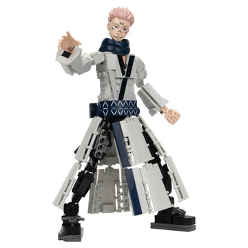 Bldr Ryomen Sukuna Buildable Action Figure Construction Set - 9.5-Inch Articulated Constructible Figure With 341 Pieces (0038)