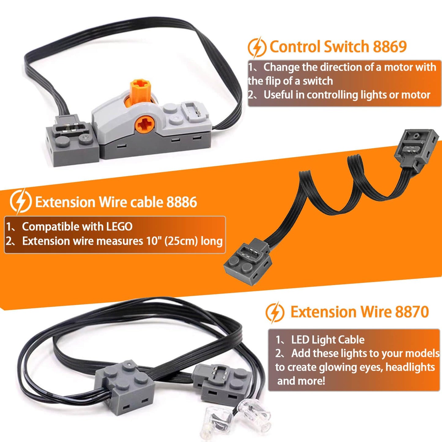 Motor Kit Compatible With Lego: Power Functions Technic Remote Control Set With Battery Box Engine Parts Motor Controller Steeri