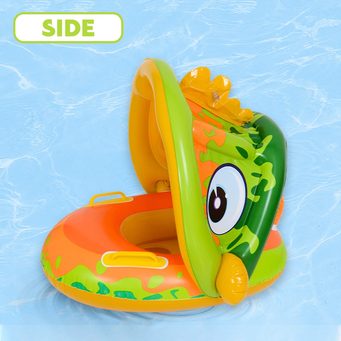 Baby Swimming Float Inflatable, Baby Pool Float Ring With Sun Canopy Inflatable, Inflatable Swimming Floats For Age Of 6-36 Mont