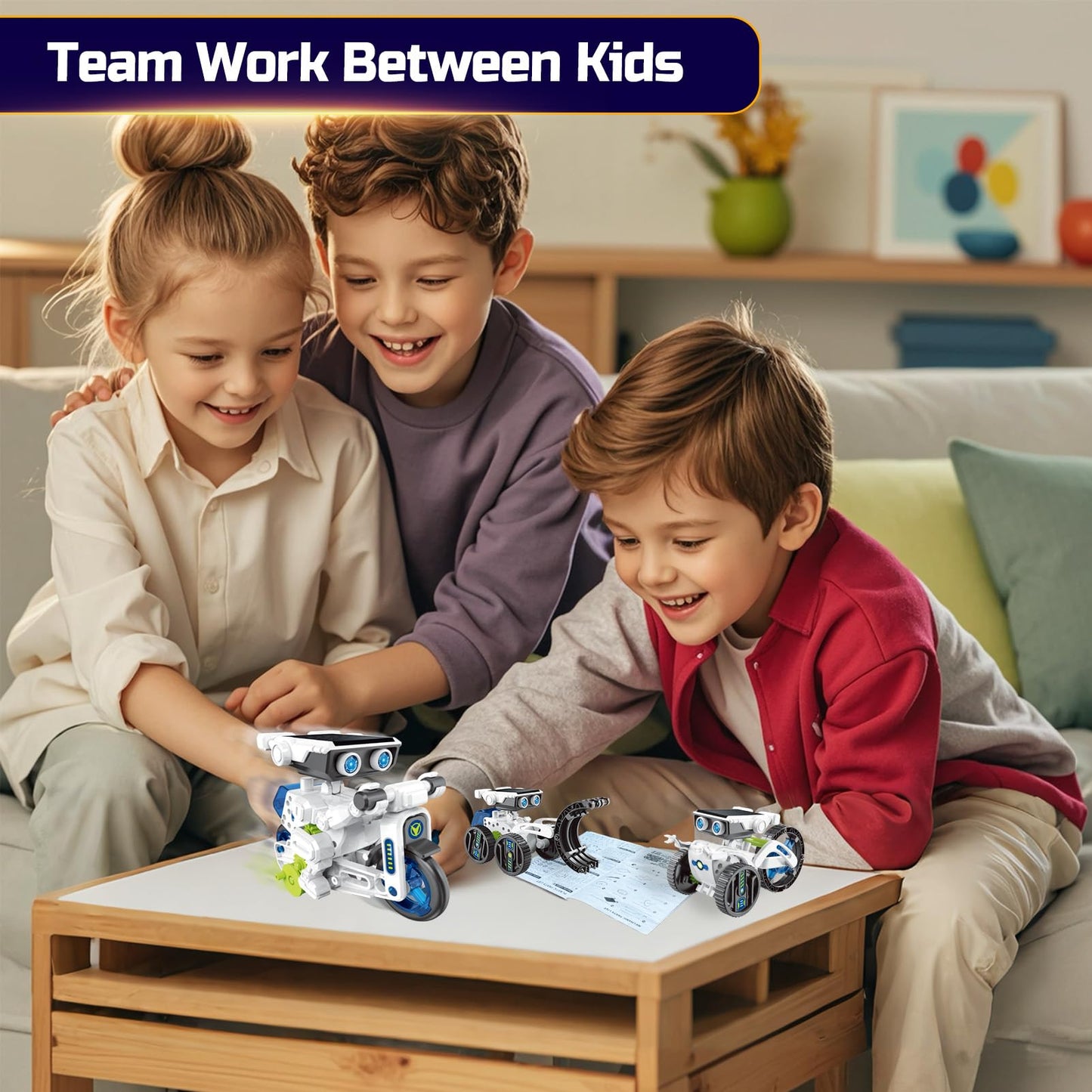 Cobfdha Toys For Kids Age 8-12, 12-In-1 Stem Building Robot Kit Science Learning Educational Experiment Kit, Gifts For 9 10 11 1