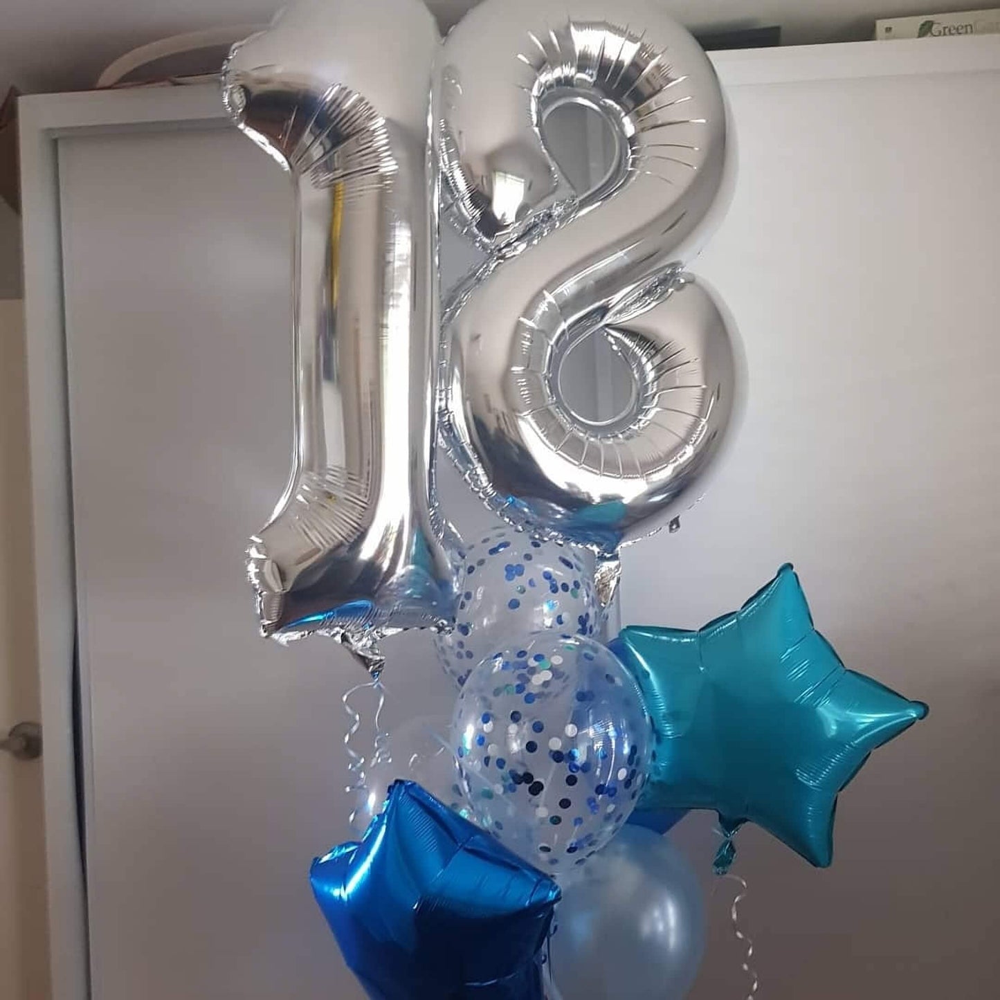40 Inch Silver 18 Number Balloons Giant 18 Balloons Silver Birthday 18 Balloons 18Th Birthday Anniversary Party Decorations Supp