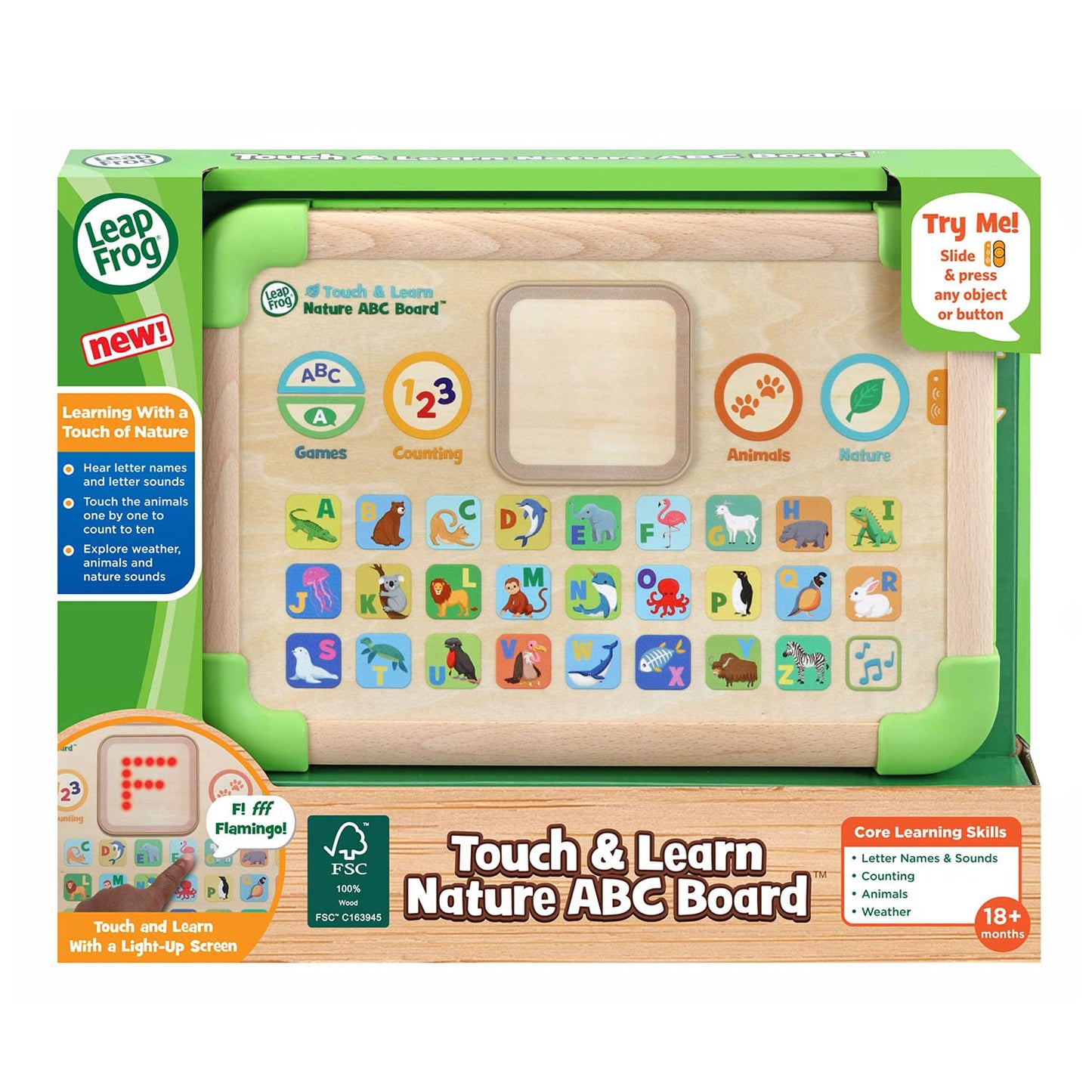 Leapfrog Touch And Learn Nature Abc Board, Green