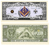 American Art Classics Freemason - Masonic Million Dollar Bill - Limited Edition Collectible Novelty Dollar Bill In Currency Holder Protector - Best Gift Or Keepsake For Masons