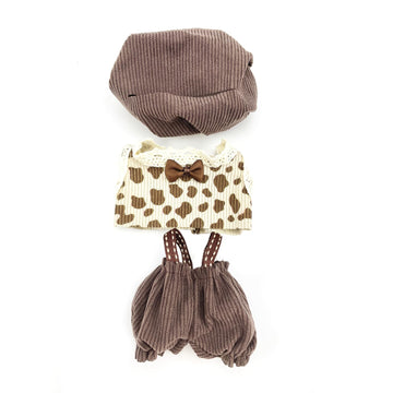 Clothes for Doll(NO Doll Included) 15/17cm Doll Clothes Set for Doll Outfit Accessories for Dolls(Brown Overalls)