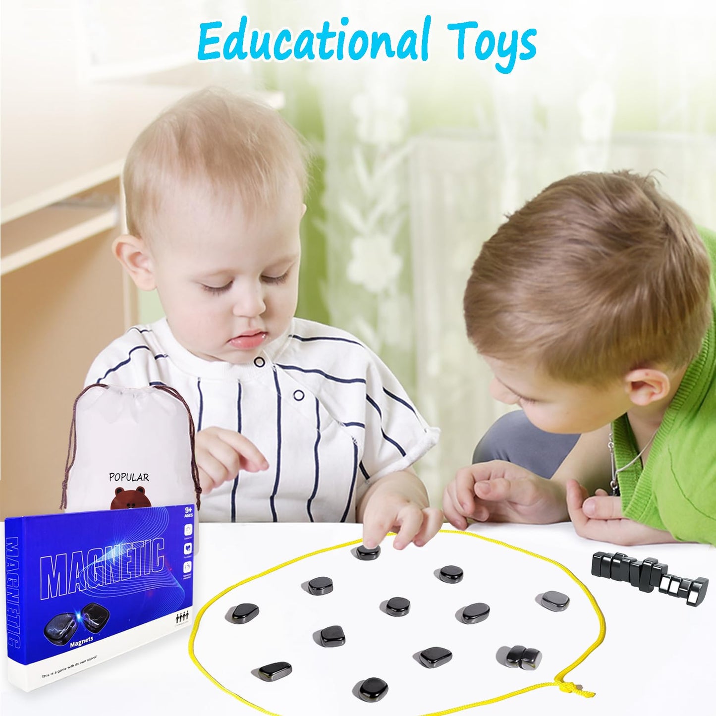 NICENINE Magnetic Chess Game Set - 2024 Edition, Black - Fun Tabletop Strategy Game for Kids & Adults, Perfect for Family Parties
