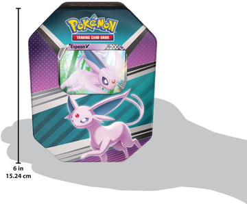 Pok mon TCG: V Heroes Tin Espeon (1 Foil Card & 4 Booster Packs),Single,Multicolor