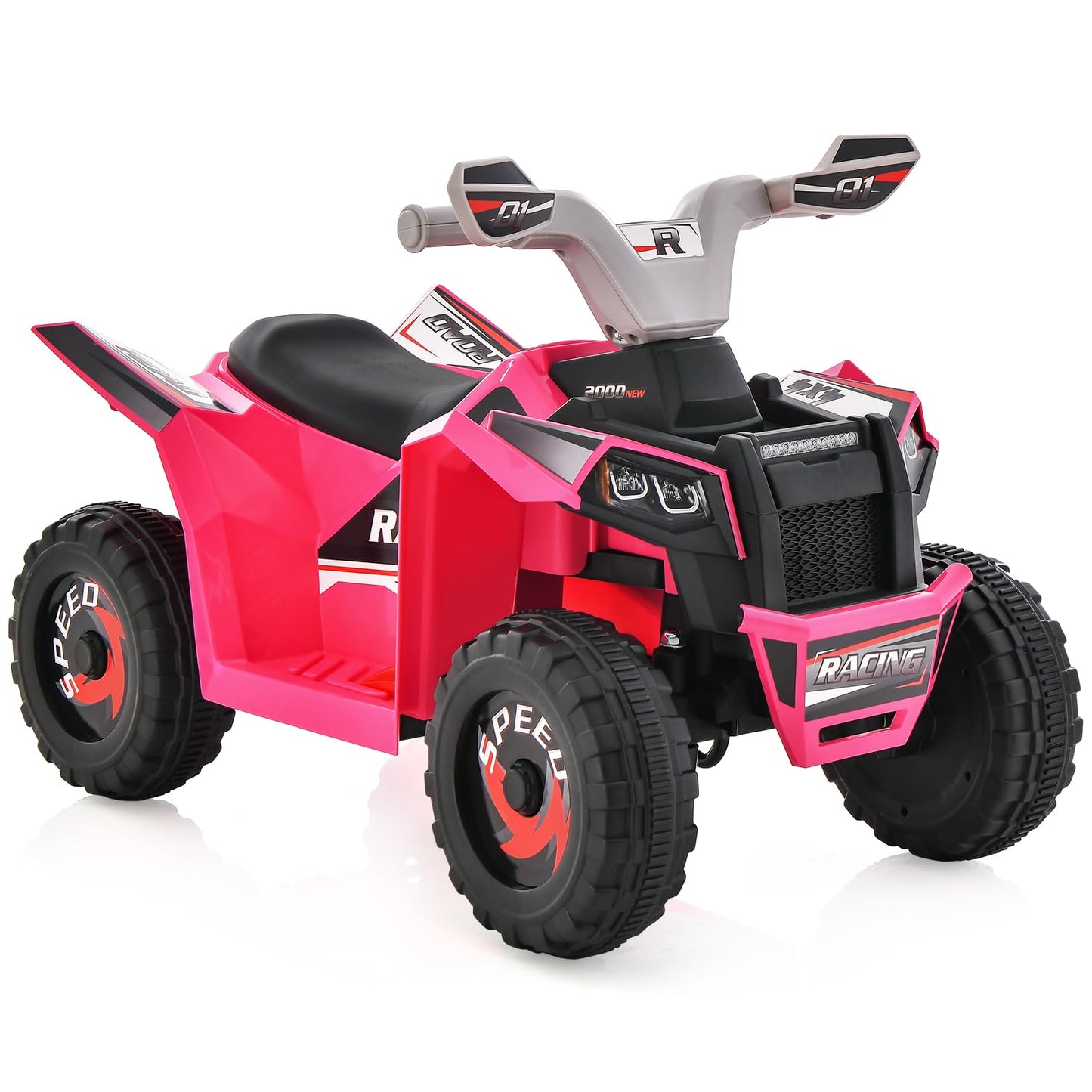 Honey Joy Ride On Atv, 6V Battery Powered Toddler Ride On Toy, Electric Vehicle For Kids, Forward/Backward, Foot Pedal, 4 Wheele