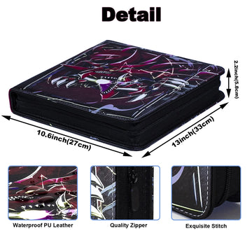 KaylyPro Trading Card Binder for Y-G-O Card 990 pockets Capacity 9 Pocket Card Holder Compatible with TCG Cards and Other Standard Size Cards.