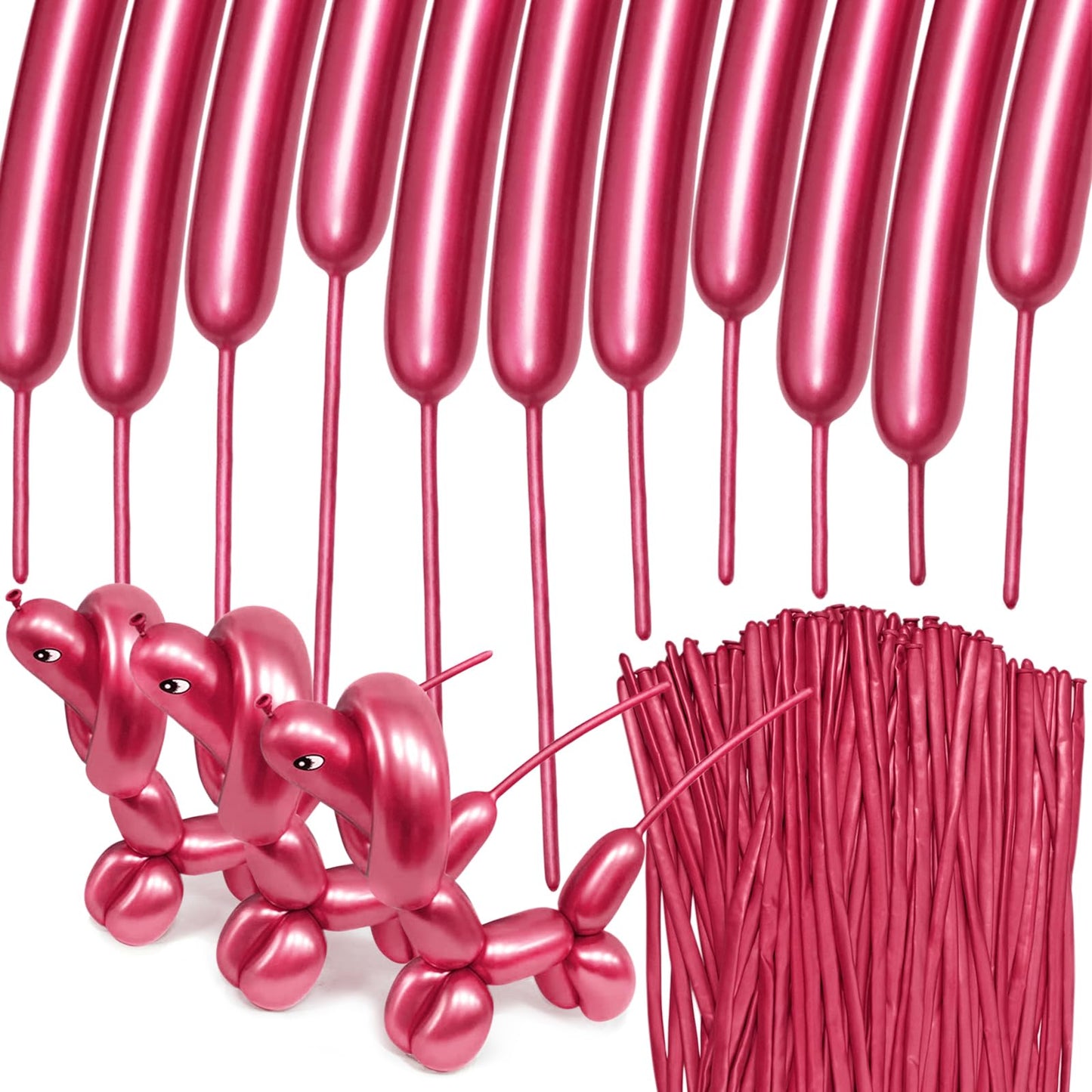 Hykjnbw 260 Balloons For Balloon Animals, Long Balloons Art Kit For Twisting, Skinny Modeling Balloons Supplies For Birthday Par