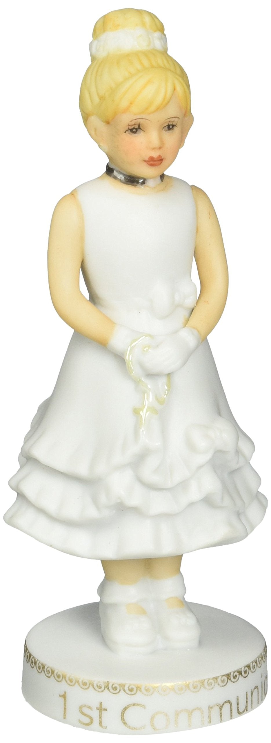 Enesco Growing Up Girls “Blonde First Communion” Porcelain Figurine, 5”