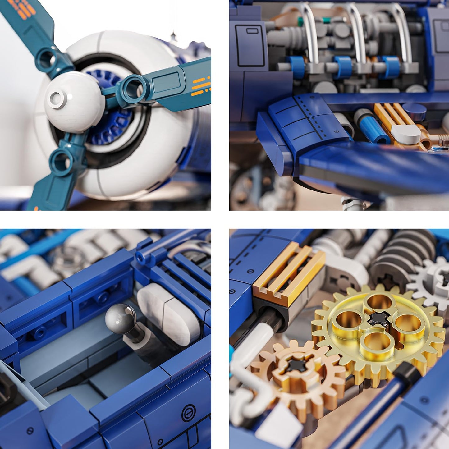 Riceblock Military F4U Plane Building Sets, Ideal Holiday New Year Gift, Great Army Airplane Aircraft Model For Boys Kids,867 Pi