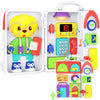BQU Musical Montessori Busy Board - Toddler Toys for 1-2 Year Olds, Multi, 3 Sides, Motor Skills Development, Birthday Gift for Boys & Girls