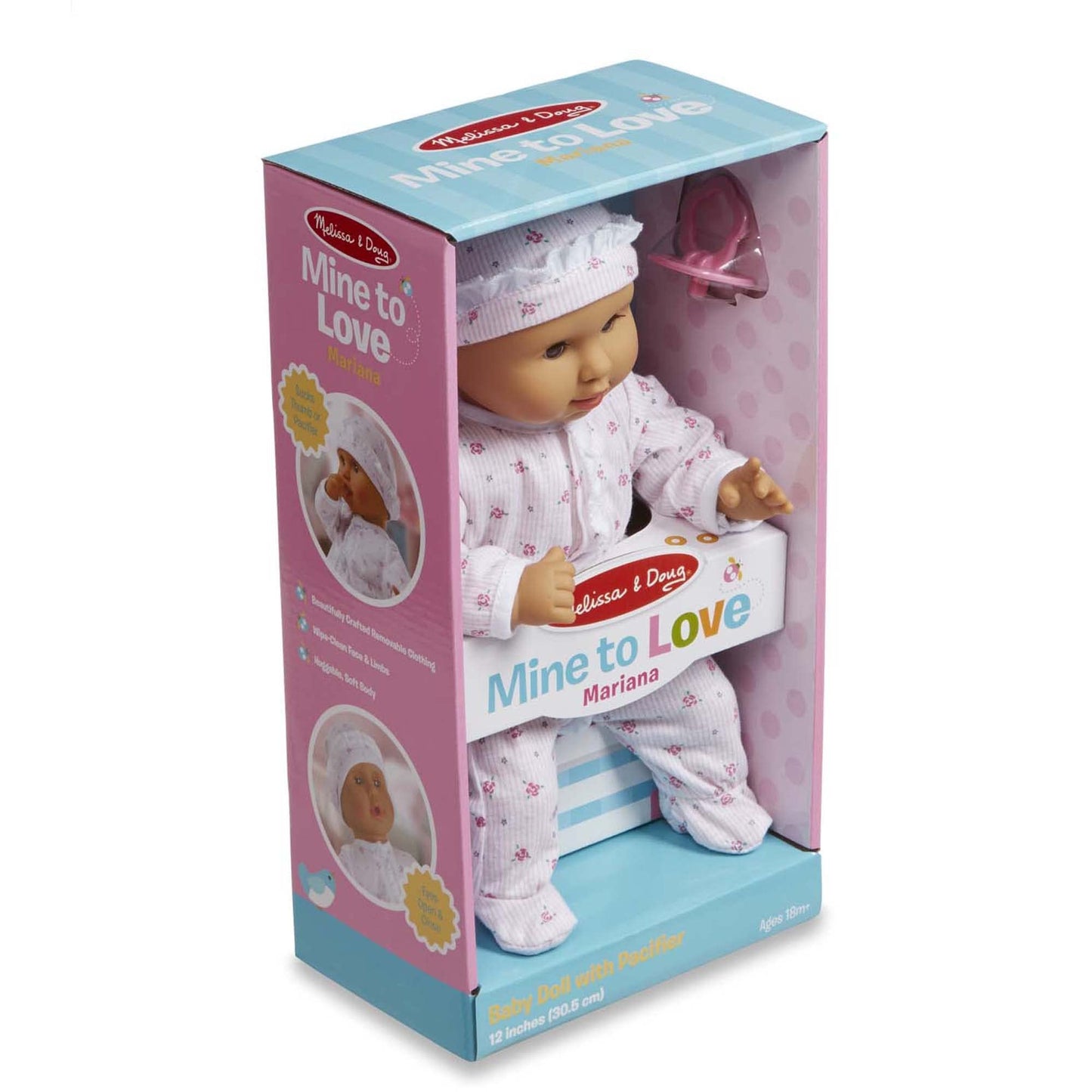 Melissa & Doug Mine To Love Mariana 12' Poseable Baby Doll With Romper, Hat