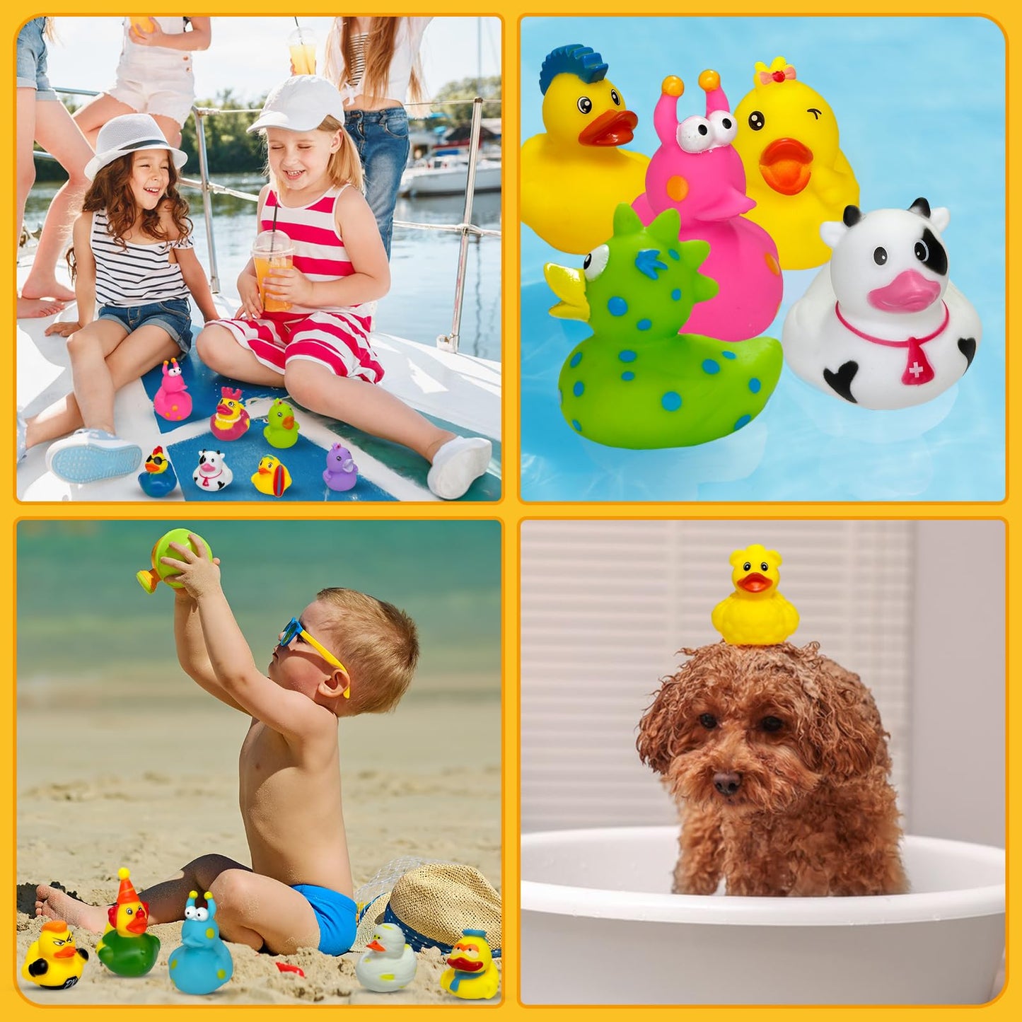 Olah-Olah 30 Pcs Rubber Ducks In Bulk, Jeep Ducks For Ducking, Assorted Rubber Ducks Jeep Ducking - Toddler Baby Bath Toys Assor
