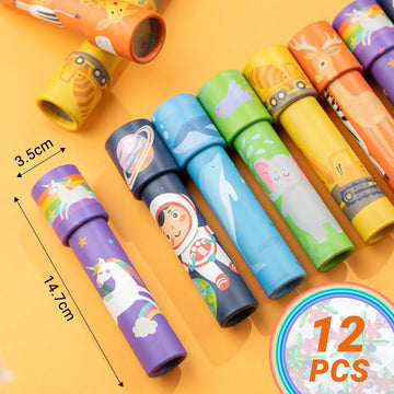 Ikeelo 12Pcs Classic Kaleidoscope - Return Gifts For Kids Birthday, Retro Educational Kaleidoscopes Toy, Party Favor, Gift Bag Filler, School Carnival Prize And Stocking Fillers