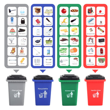 Y.L. DOYMX Garbage Truck Toy, 3 Pack Friction Powered Waste Management Garbage Truck Game with Front Load Dumpster, Back Dump Ga
