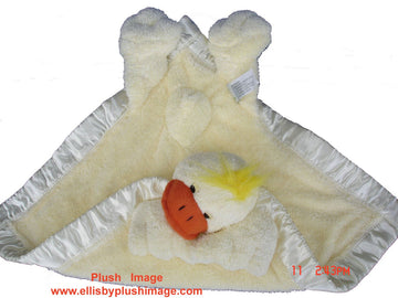 Ellis Baby Collection Security Blanket 15'' X 15'' Yellow Duck Lovie Bankie Toy