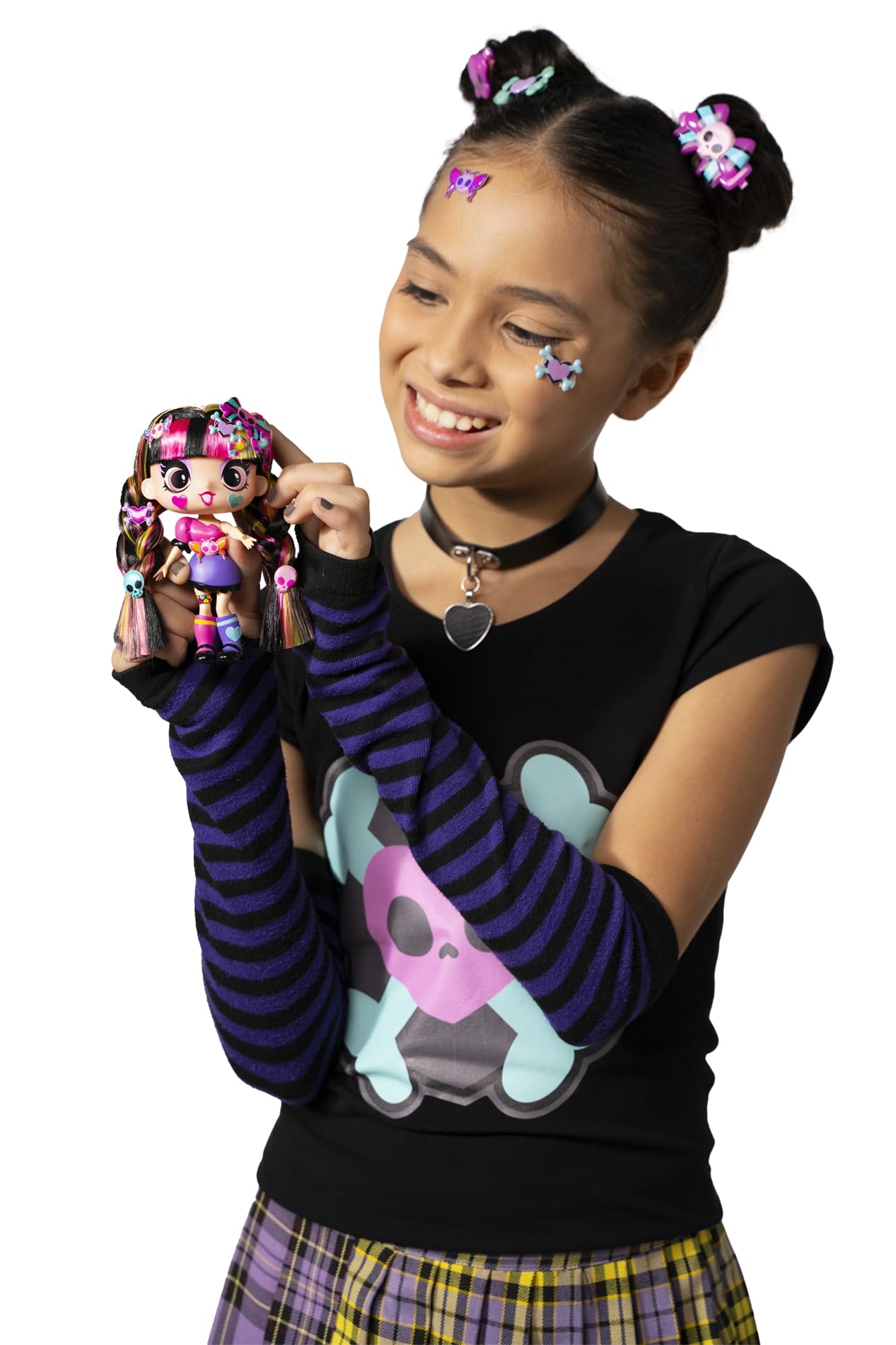 Decora Girlz 5' Dolls -3 Pack C - Kat, Luna, And Heather | Fashion Dolls For Ages 4 And Up | Surprise Birthday Gift For Children | Set Of Doll Clothes, Stickers, Dolls & Accessories