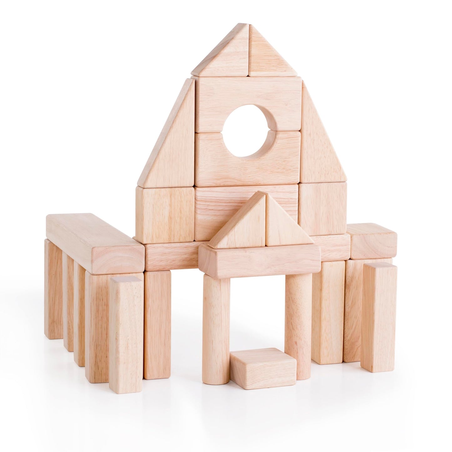 Guidecraft Unit Blocks Set B - 56 Piece Set: Solid Wood Kids Skill Development Creative Stem Toy Building Toy