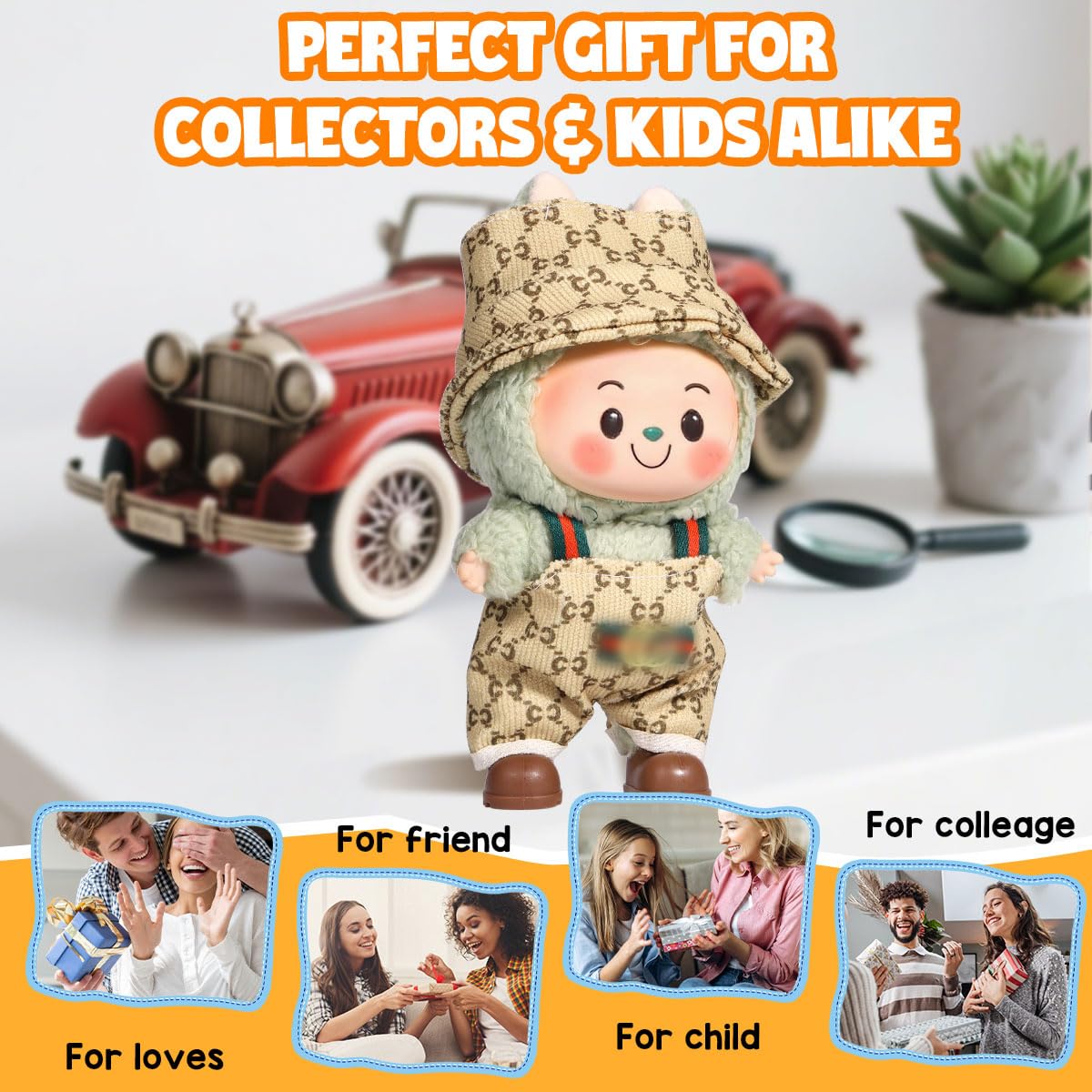 AICase for 17cm Doll Clothes/Outfit Clothes Set for 17cm Doll 2 Piece Set Hat Clothing Boys and Girls Stylish Adorable Dolls Clothes Accessories_13