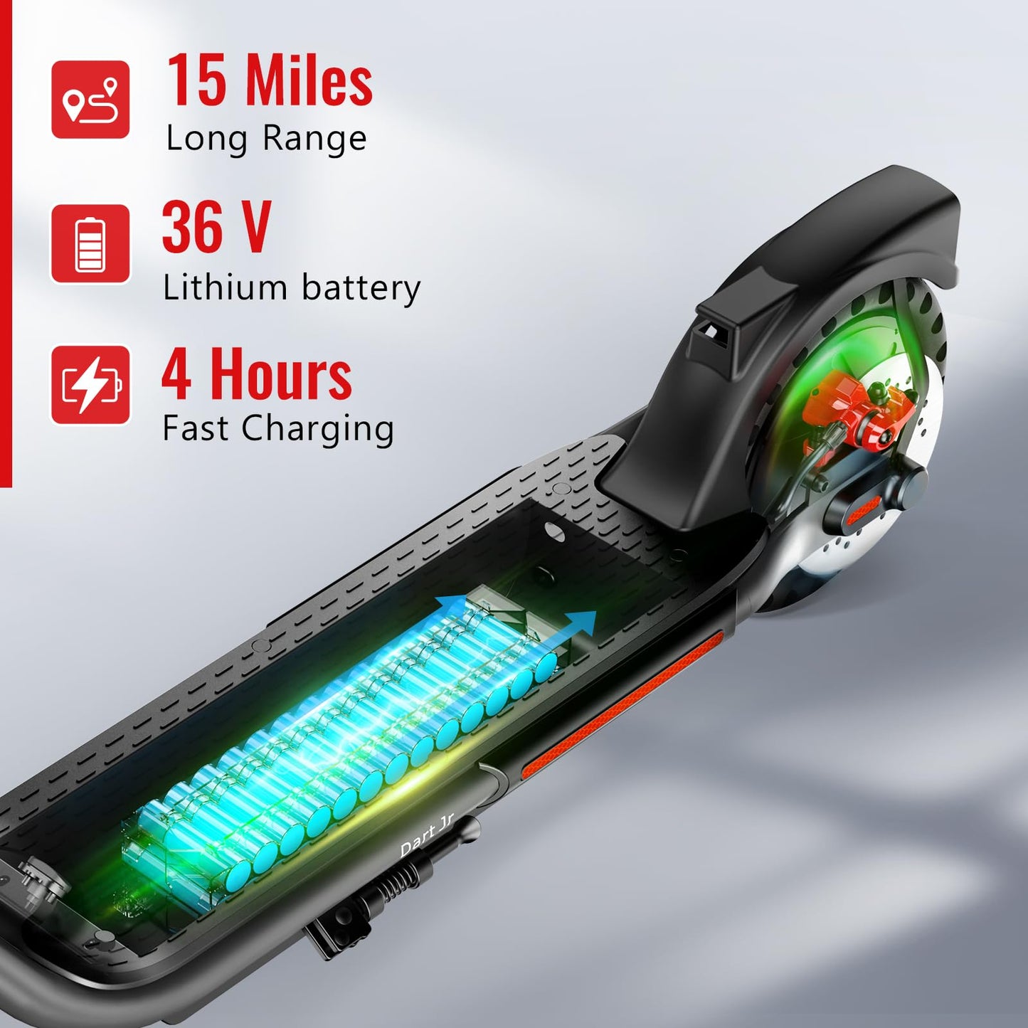 Sisigad Electric Scooter Adults Peak 500W Motor, 8.5'' Solid Tires, 19Mph Speed, Long Miles Range, Scooters For Adults, Foldable