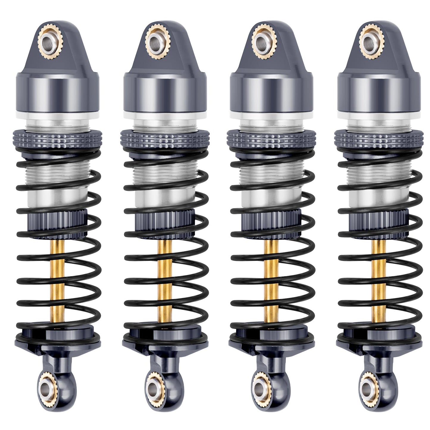 Brkrc Aluminum Front Rear Shocks Absorber Rc Damper For Arrma 1/18 Granite Typhon Mojave Grom Rc Crawler Upgrade (Titanium)