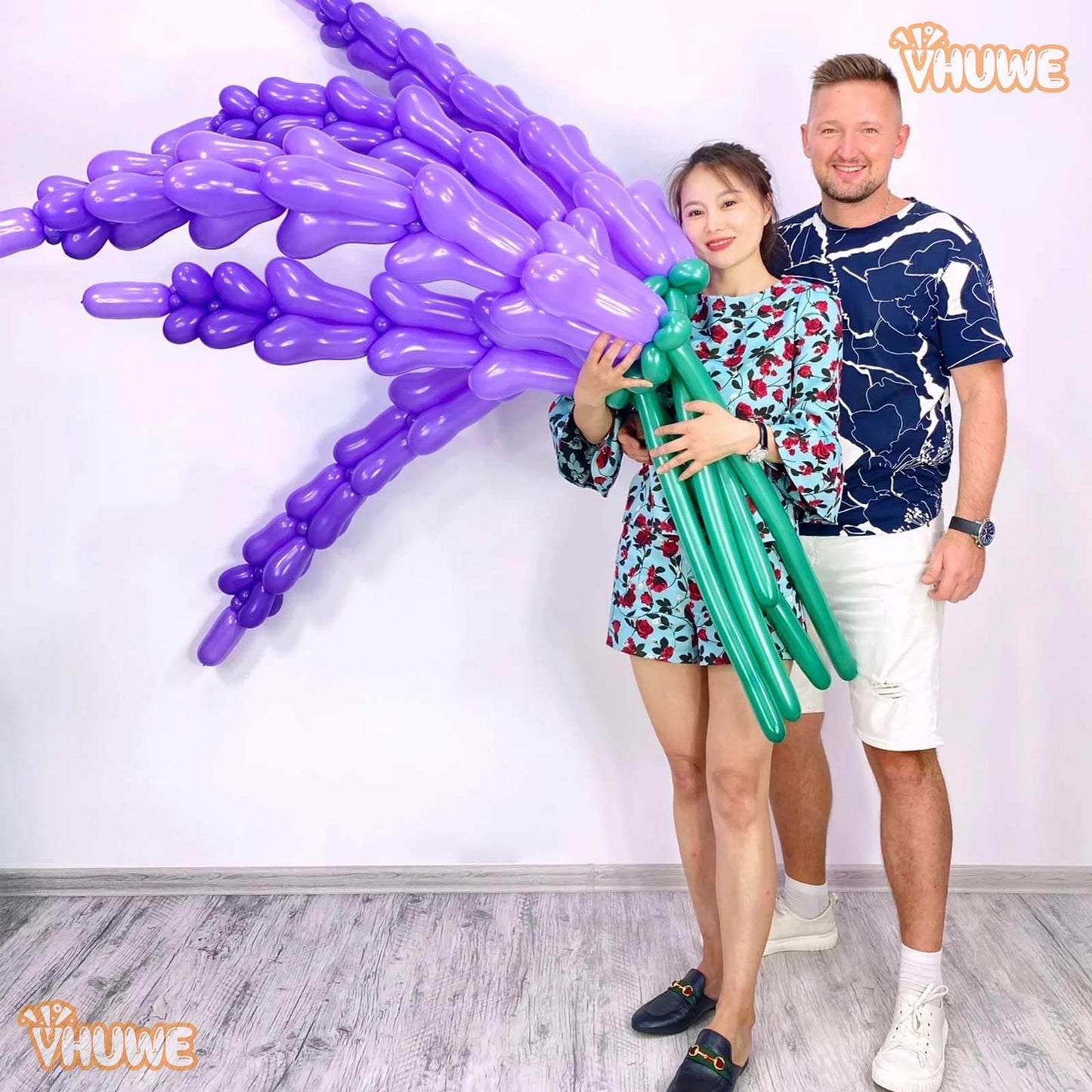 260 Balloons Purple, Thickened 100 Pack Long Balloons Twisting Skinny Magic Balloons For Balloon Arch Animals Clown Kids Birthda