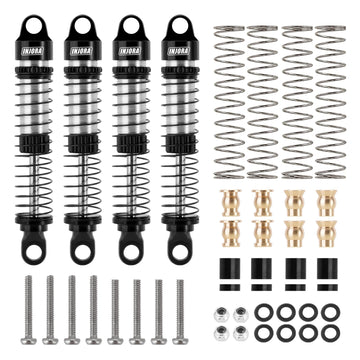 INJORA 59MM Threaded Shock Absorber Oil Damper for 1/18 RC Crawler Redcat Ascent18 Upgrade(Black Silver)