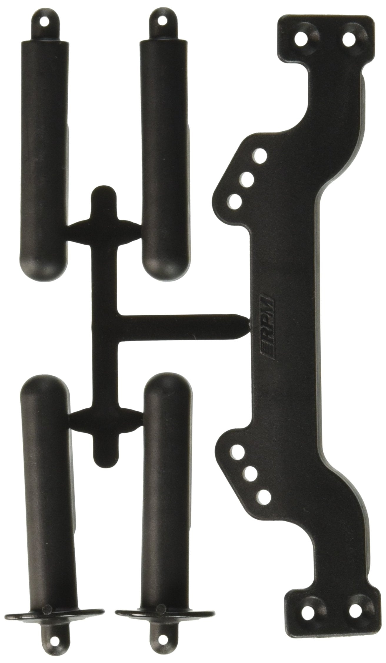 RPM Adjustable Front Body Mounts Posts for Slash, Rustler, Nitro Slash, Black