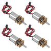 JUZITAO 4PCS Mini N20 Gear Motor DC 3V-6V Slow Speed Full Metal Gearbox Micro Motorfor DIY Robot Car RC Toys
