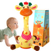 MILEGI Dancing Talking Giraffe Toy, Singing Musical Giraffe Plush Tummy Time Toys with Volume Adjustment, 10 Childrens Songs Li
