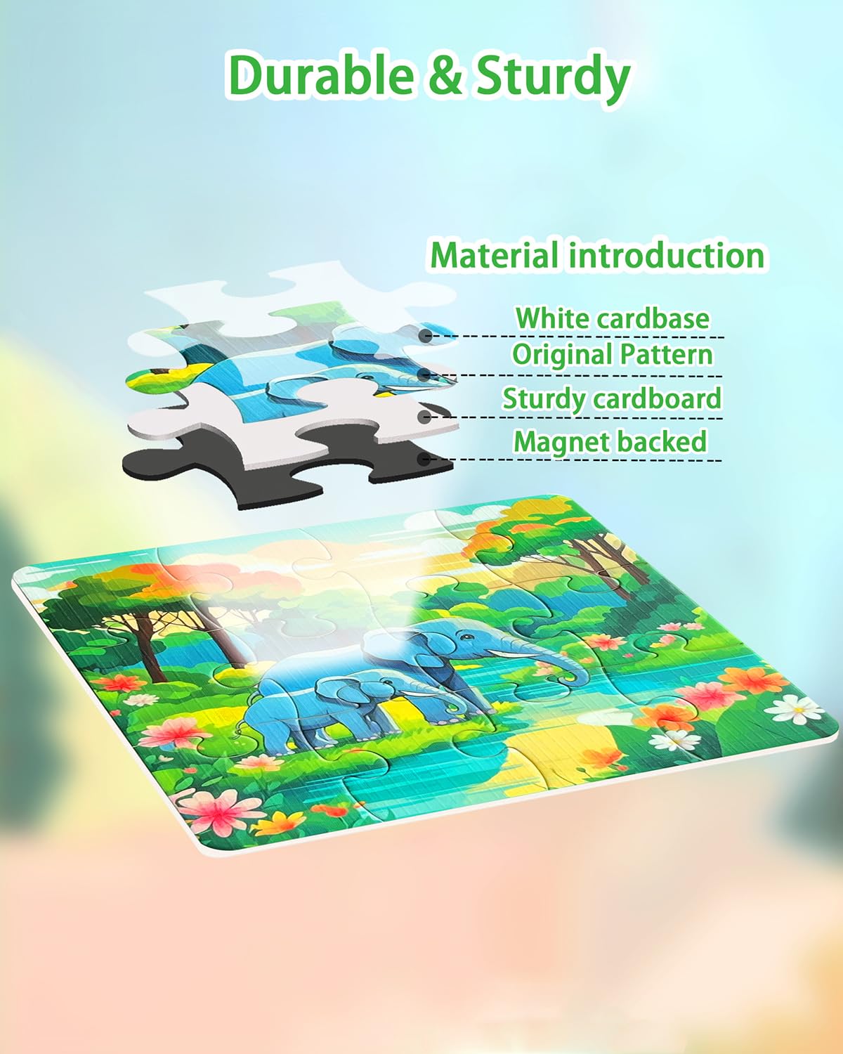 Magnetic Puzzles For Toddlers, Animal Forest Travel Puzzles Games For Kids Ages 3-5, Car Activities Toy For Boys Girls, Children