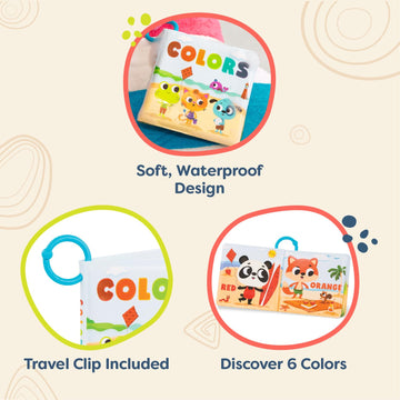 B. Toys – Baby Bath Book – Educational Book For Babies – Book About Colors – Waterproof Bathtub Toys – 6 Months + – Tub Time Books - Colors