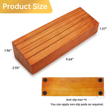 Iswabard Card Deck Stand Set of 4 Wooden Holders for Kids & Adults, Orange