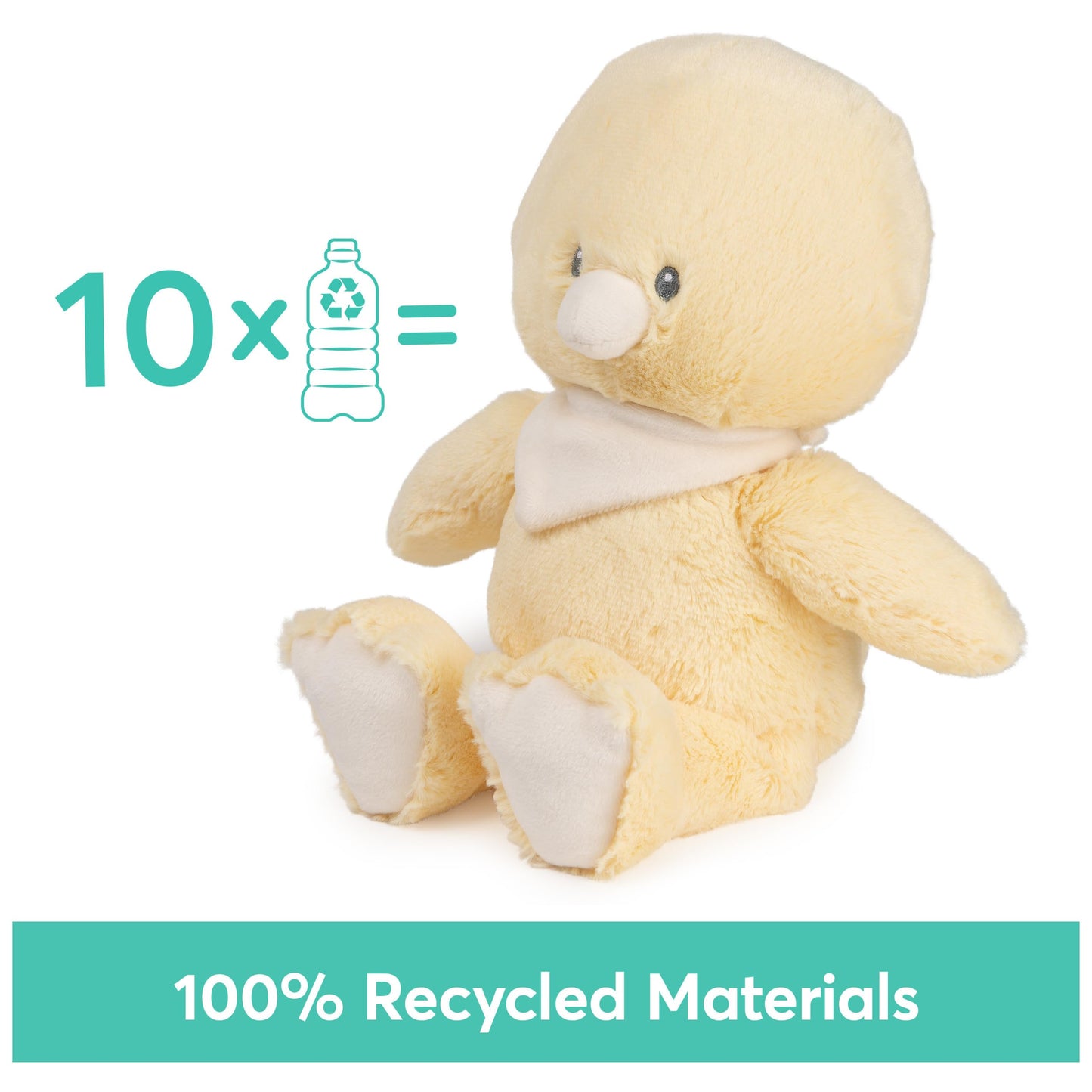 Gund Baby Sustainable Duckling Plush, Stuffed Animal Made From 100% Recycled Materials, Spring Decor For Babies And Newborns, Ye