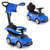 Licensed Mercedes Benz Push Car for Toddlers by INFANS, 3 in 1 Sliding Walking Car with Push Handle, Horn, Music, Underneath Sto
