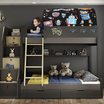 Crawlbo Kids Bed Tent Twin Beds - Zoos And Cars Wonder Play Tents Boys Girls Ventilated Indoor Play Tent Children Promotes Indep