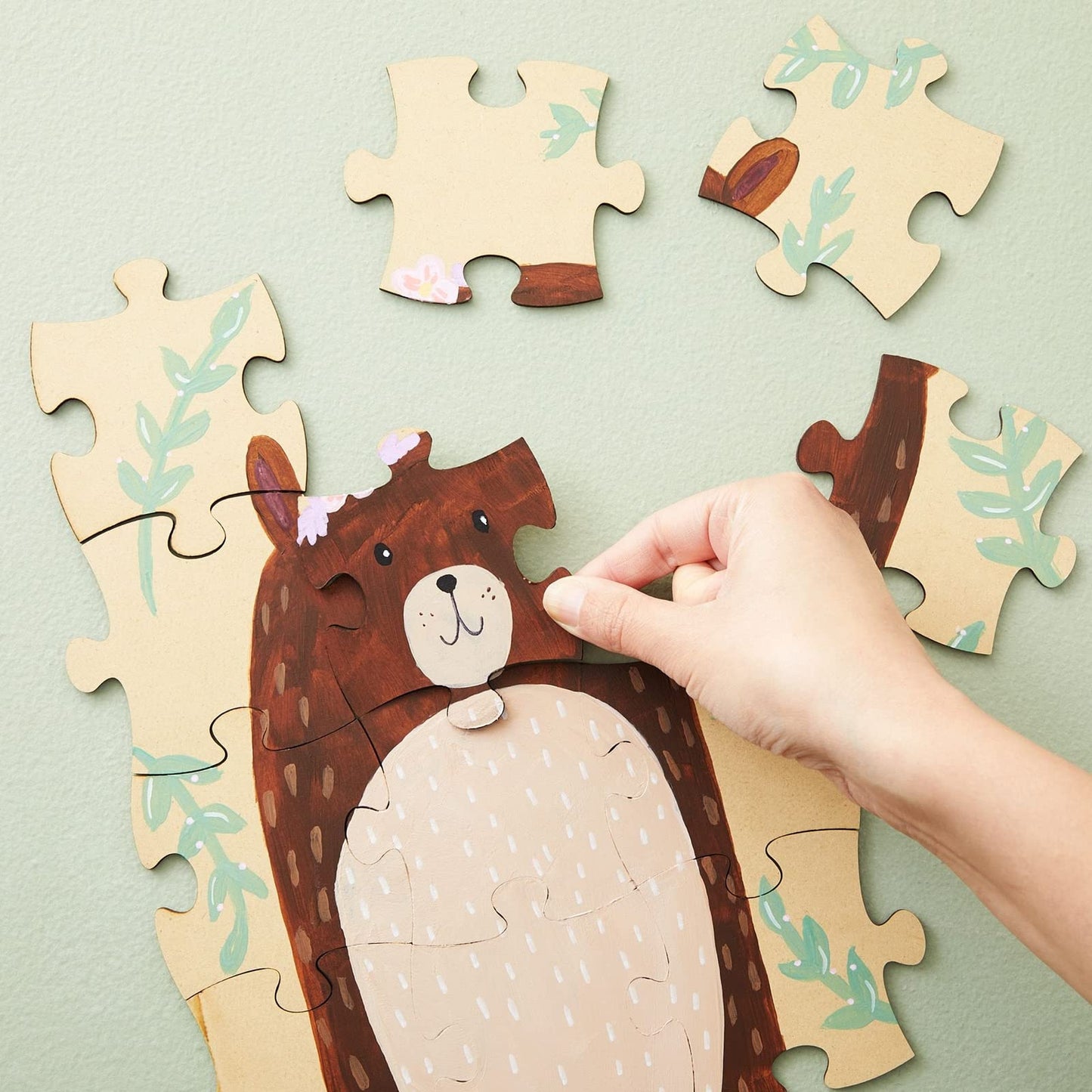 Bright Creations 50 Blank Wooden Puzzle Pieces For Crafts, Diy Art Projects, 3X3.5 Unfinished Freeform Jigsaw Wood Puzzles To Draw On