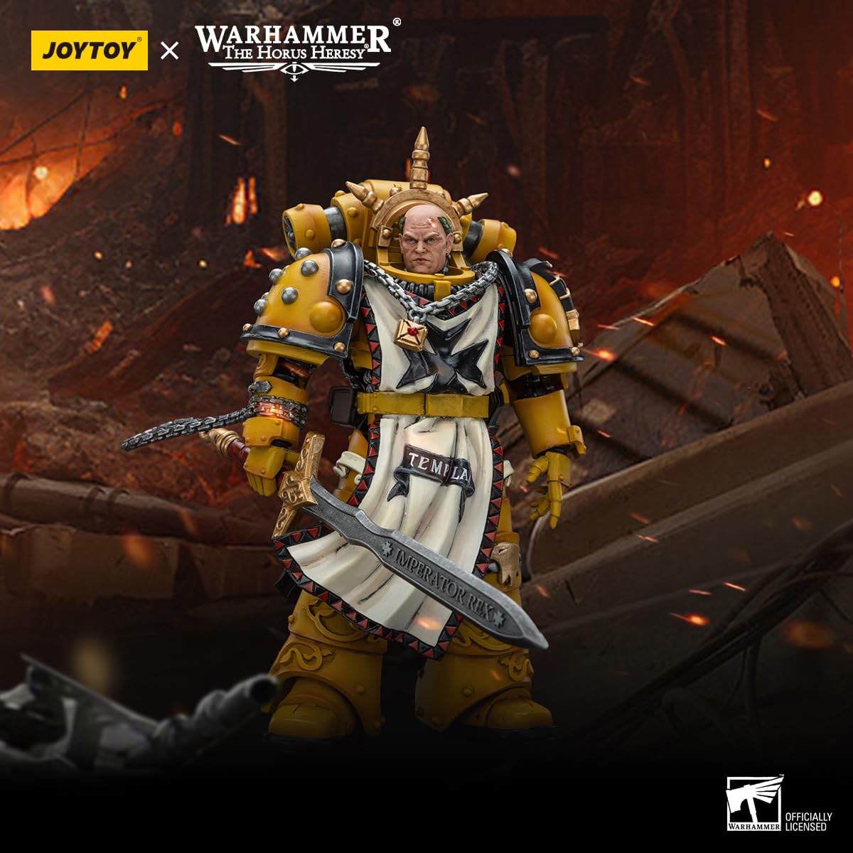 Beerise Joytoy 1/18 Action Figures - Warhammer The Horus Heresy Imperial Fists Sigismund First Captain Of The Imperial Fists - 5