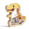 Wooden Dinosaur Piggy Banks For Kids Money Coin Bank, T-Rex Unbreakable Piggy Bank Diy Personalized Kids Safe Money Box With Sti
